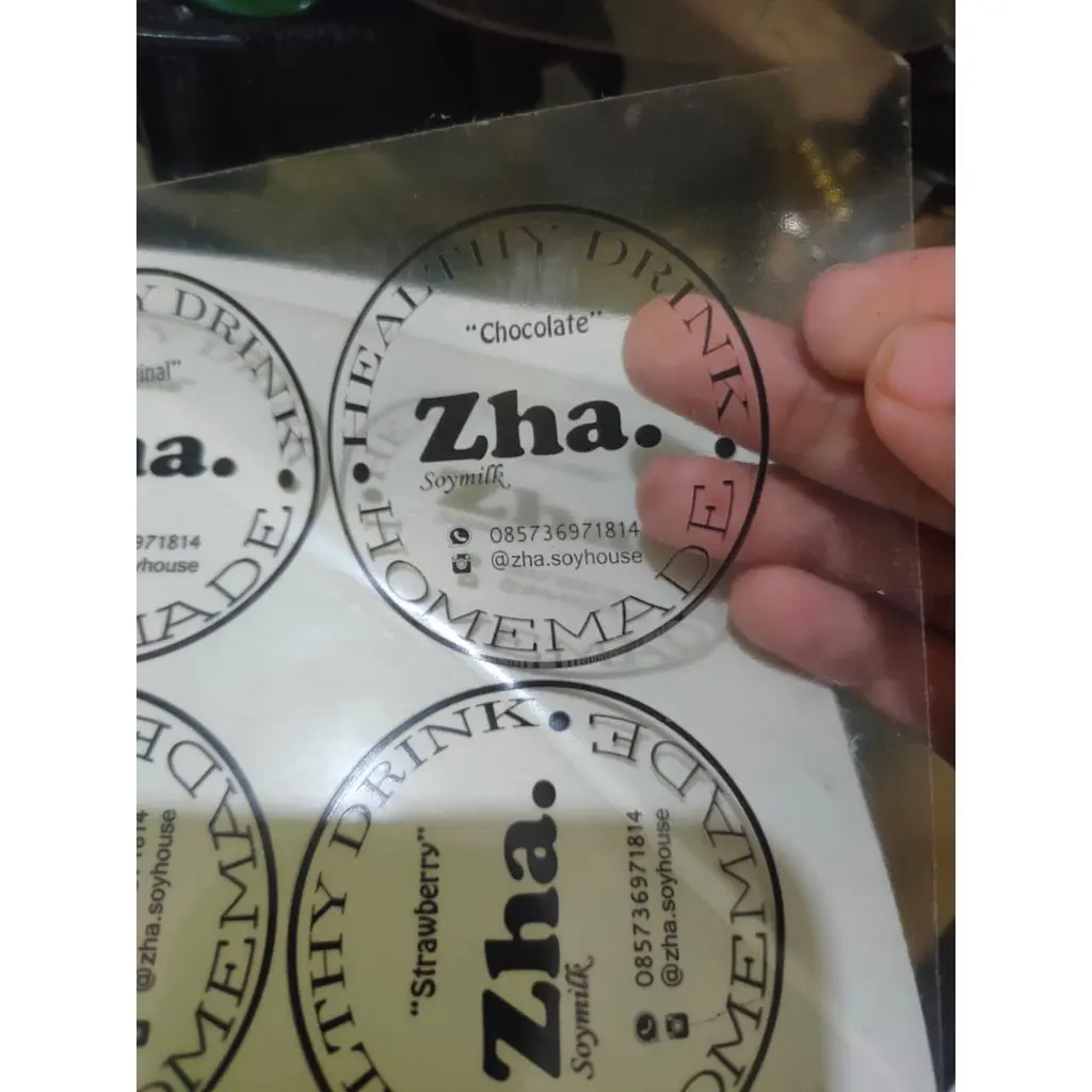 Stiker Vinyl Transparan Medan: Solusi Label Modern untuk Kemasan Anda
