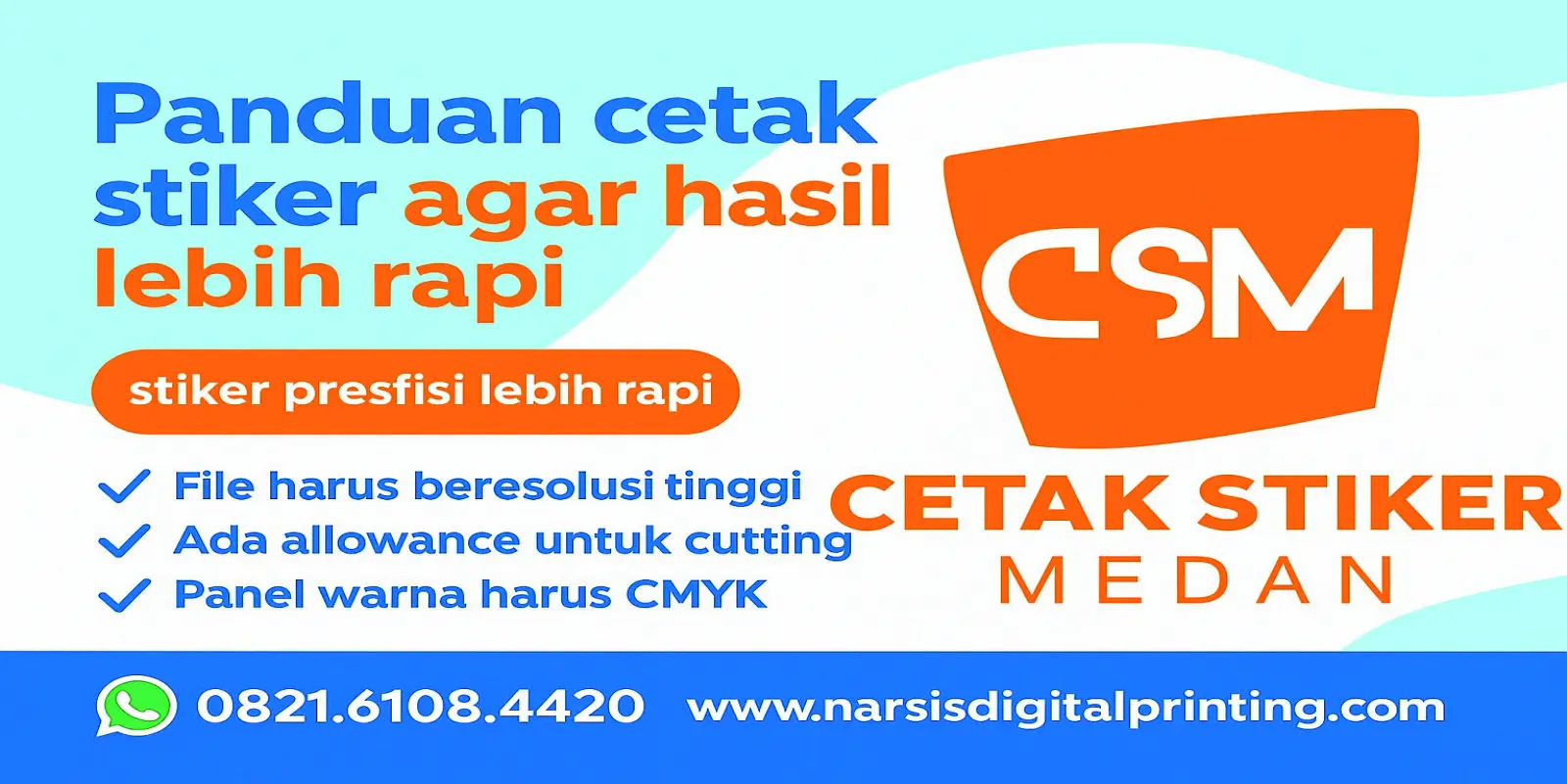 Panduan cetak stiker.