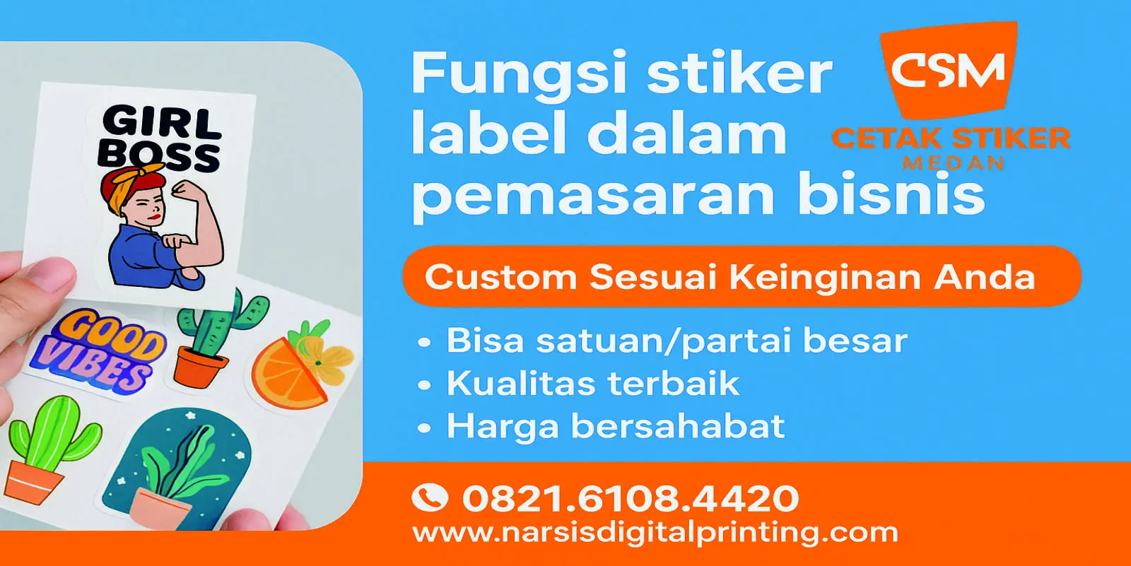 Fungsi stiker label .