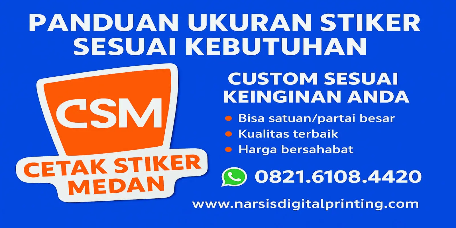 Panduan ukuran stike.