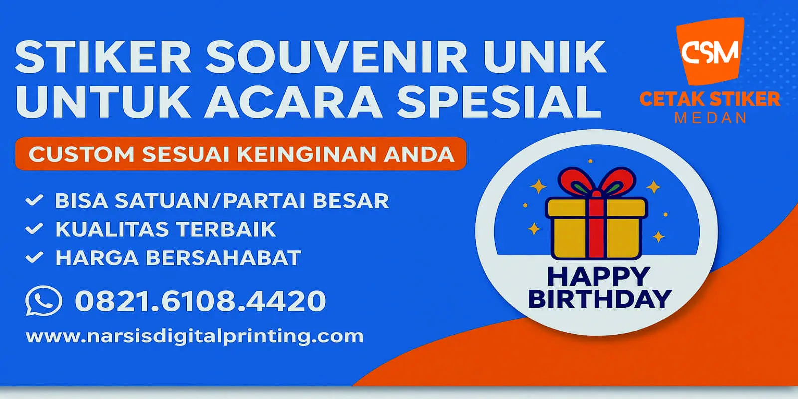 Stiker souvenir unik.