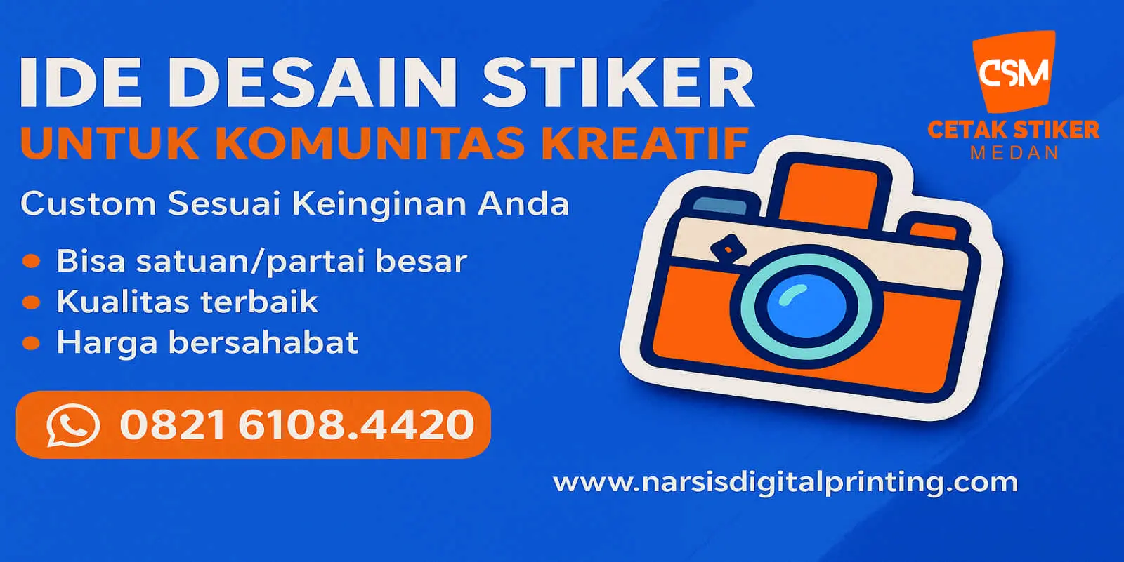 Ide desain stiker untuk komunitas kreatif