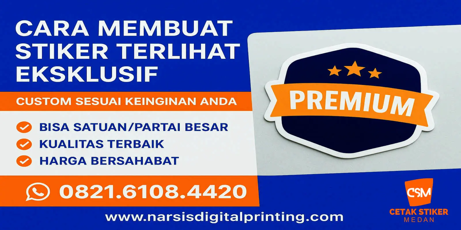 Cara membuat stiker terlihat eksklusif