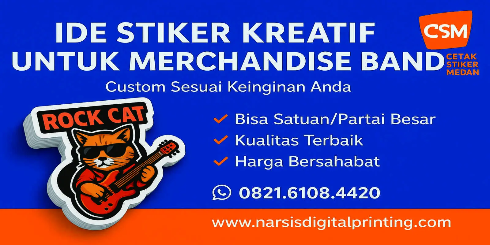 Ide stiker kreatif untuk merchandise band