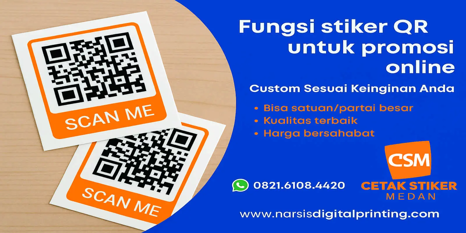 Fungsi stiker QR cod.
