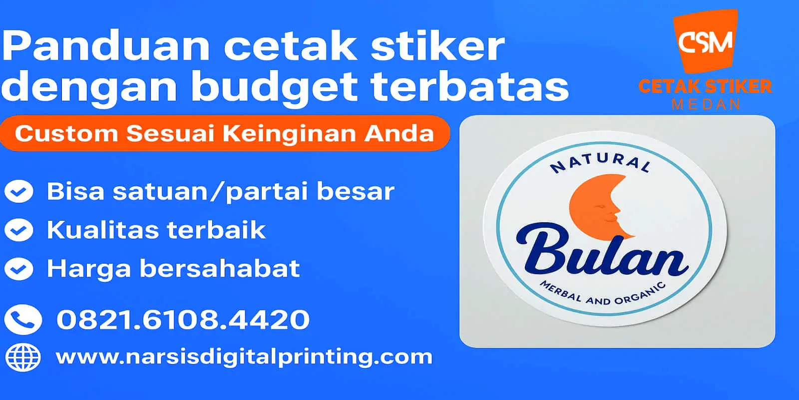 Panduan cetak stiker dengan budget terbatas
