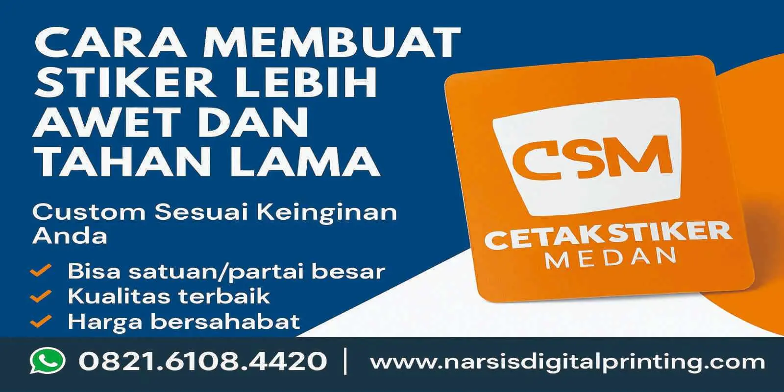 Cara membuat stiker lebih awet dan tahan lama
