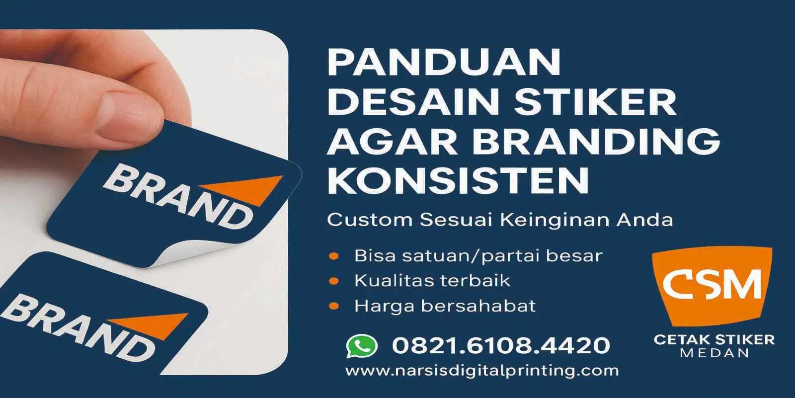 Panduan desain stiker agar branding konsisten