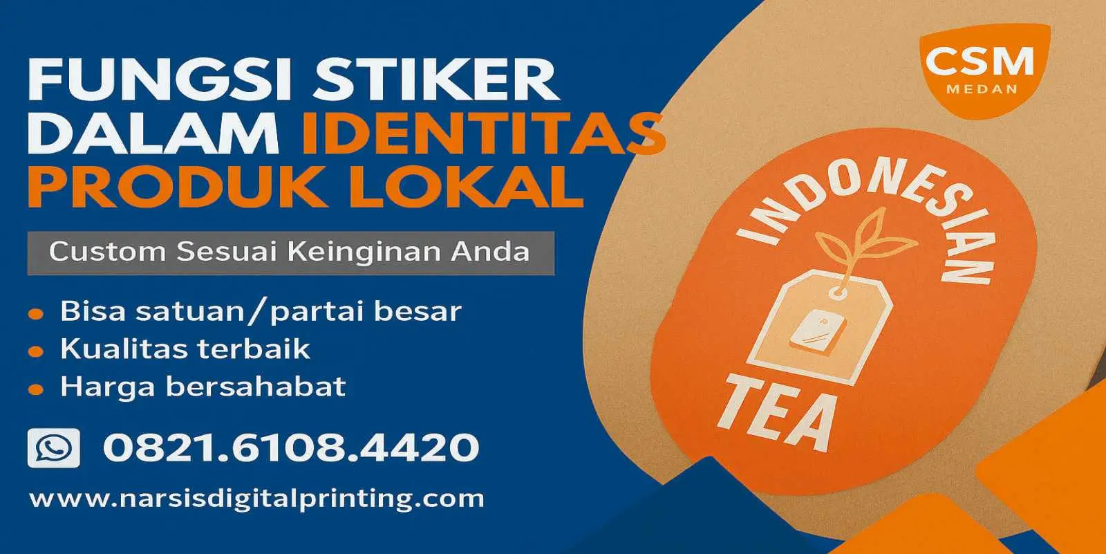 Fungsi stiker dalam identitas produk lokal