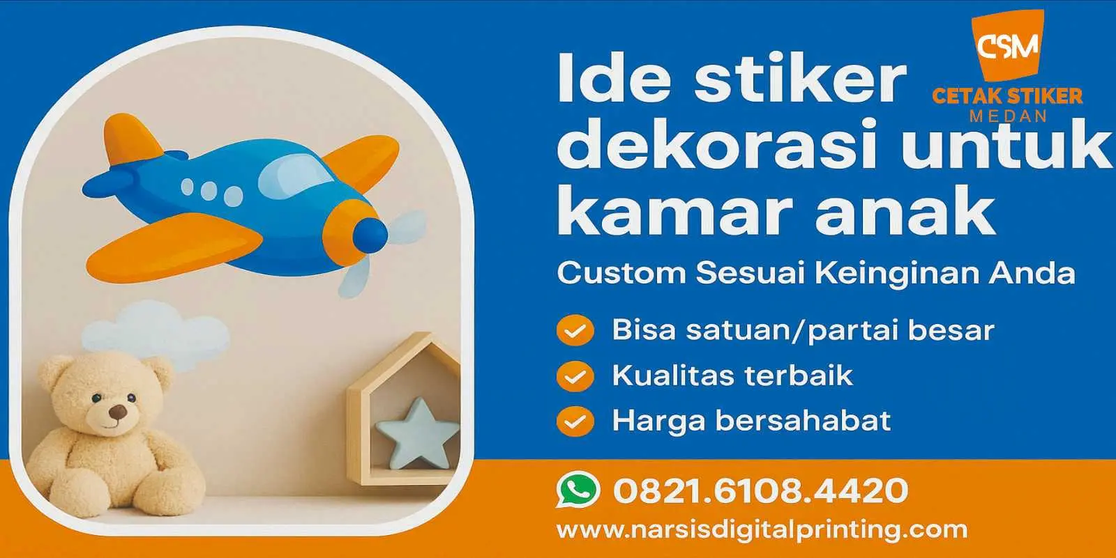 Ide stiker dekorasi untuk kamar anak