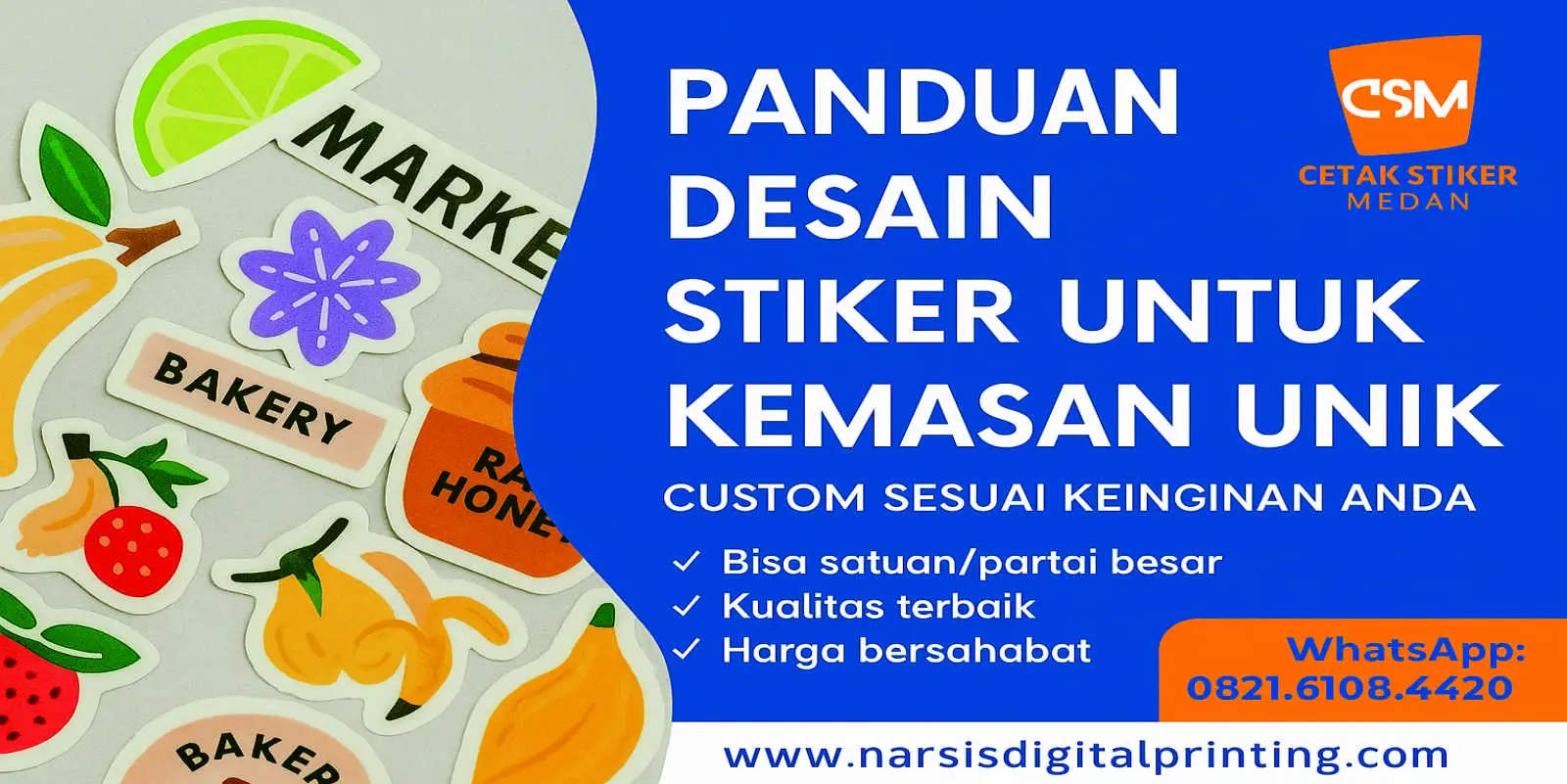Panduan desain stiker untuk kemasan unik
