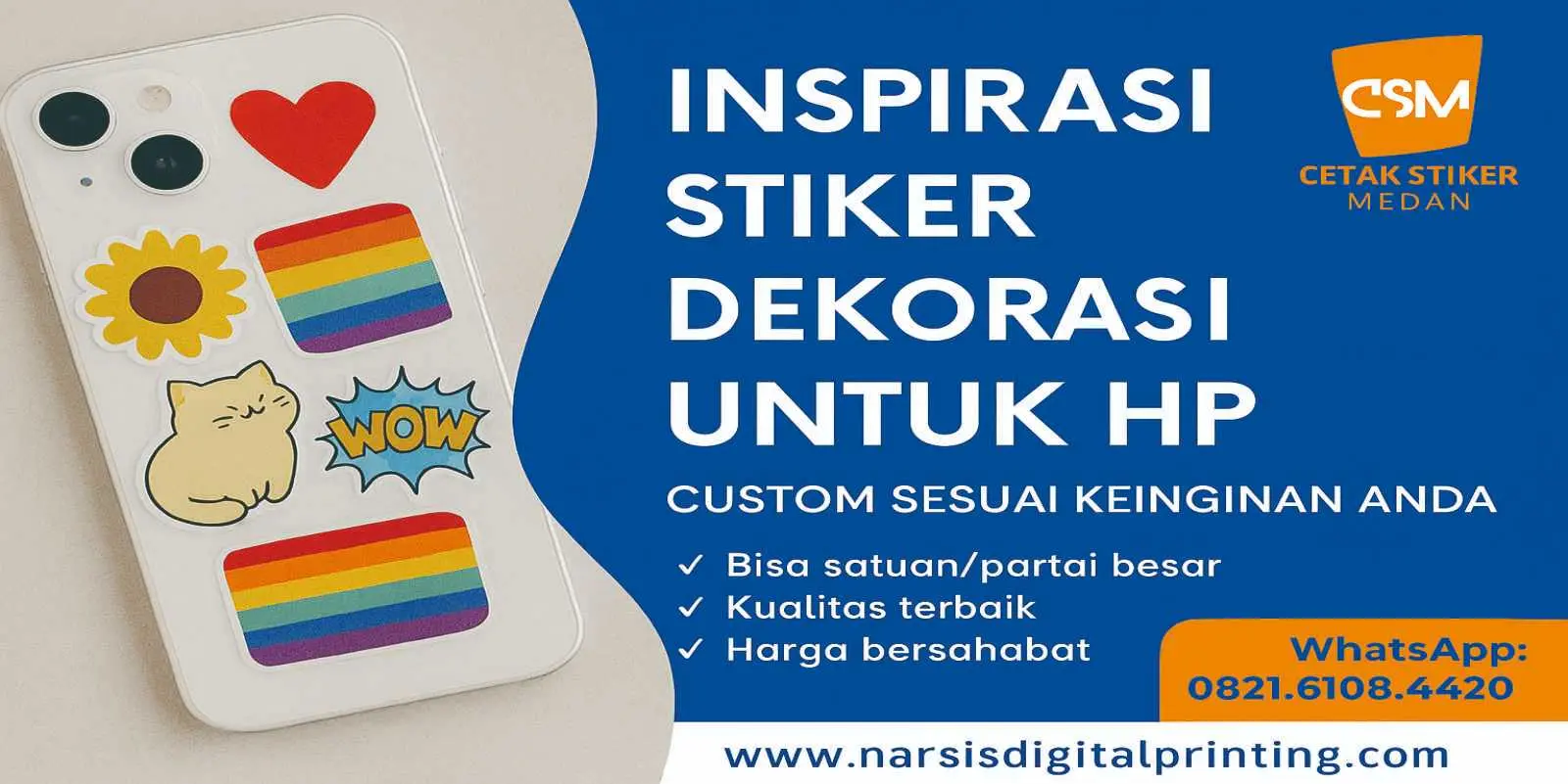 Inspirasi stiker dekorasi untuk hp