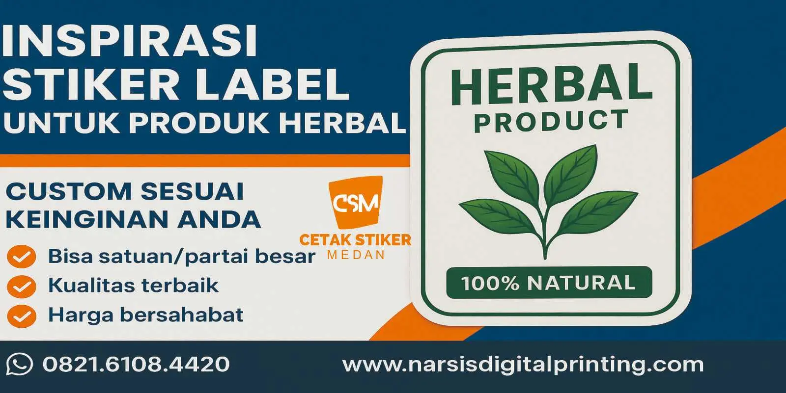 Inspirasi stiker label untuk produk herbal