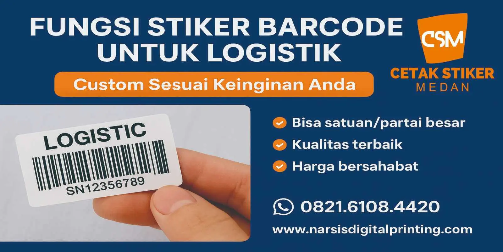 Fungsi stiker barcode untuk logistik
