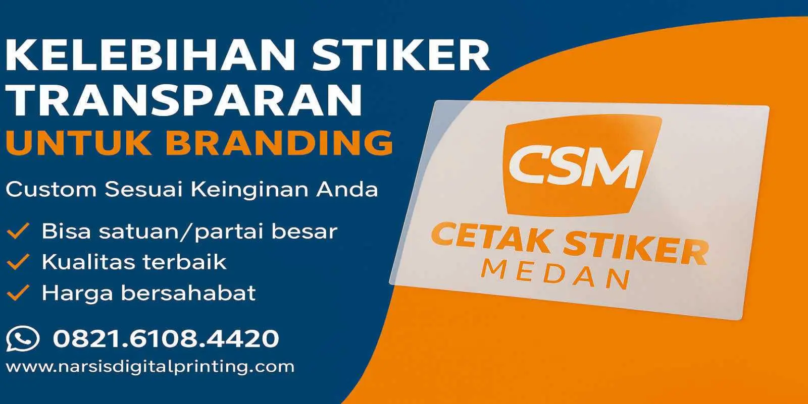 Kelebihan stiker transparan untuk branding