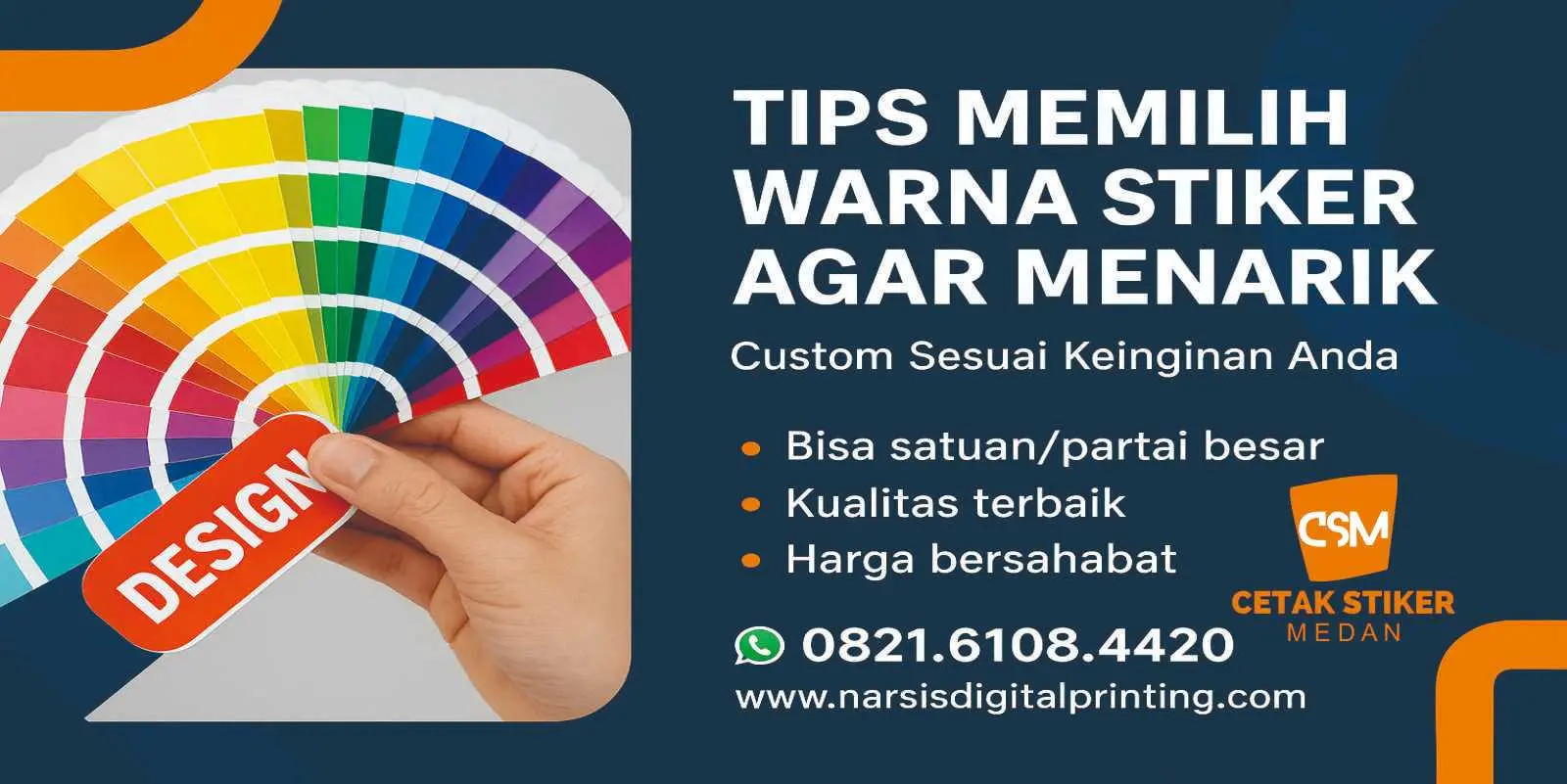 Tips memilih warna stiker agar menarik