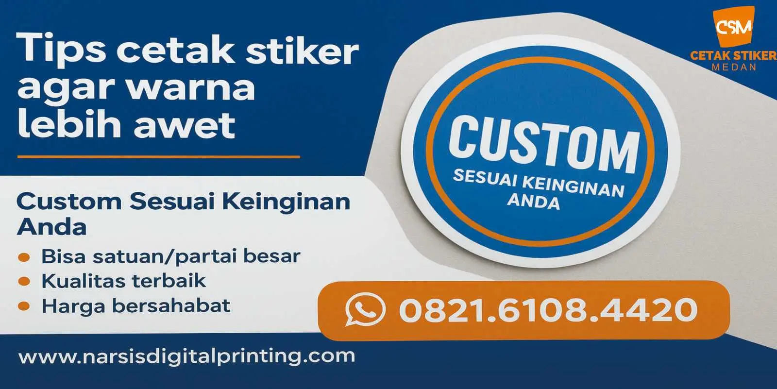 Tips cetak stiker agar warna lebih awet