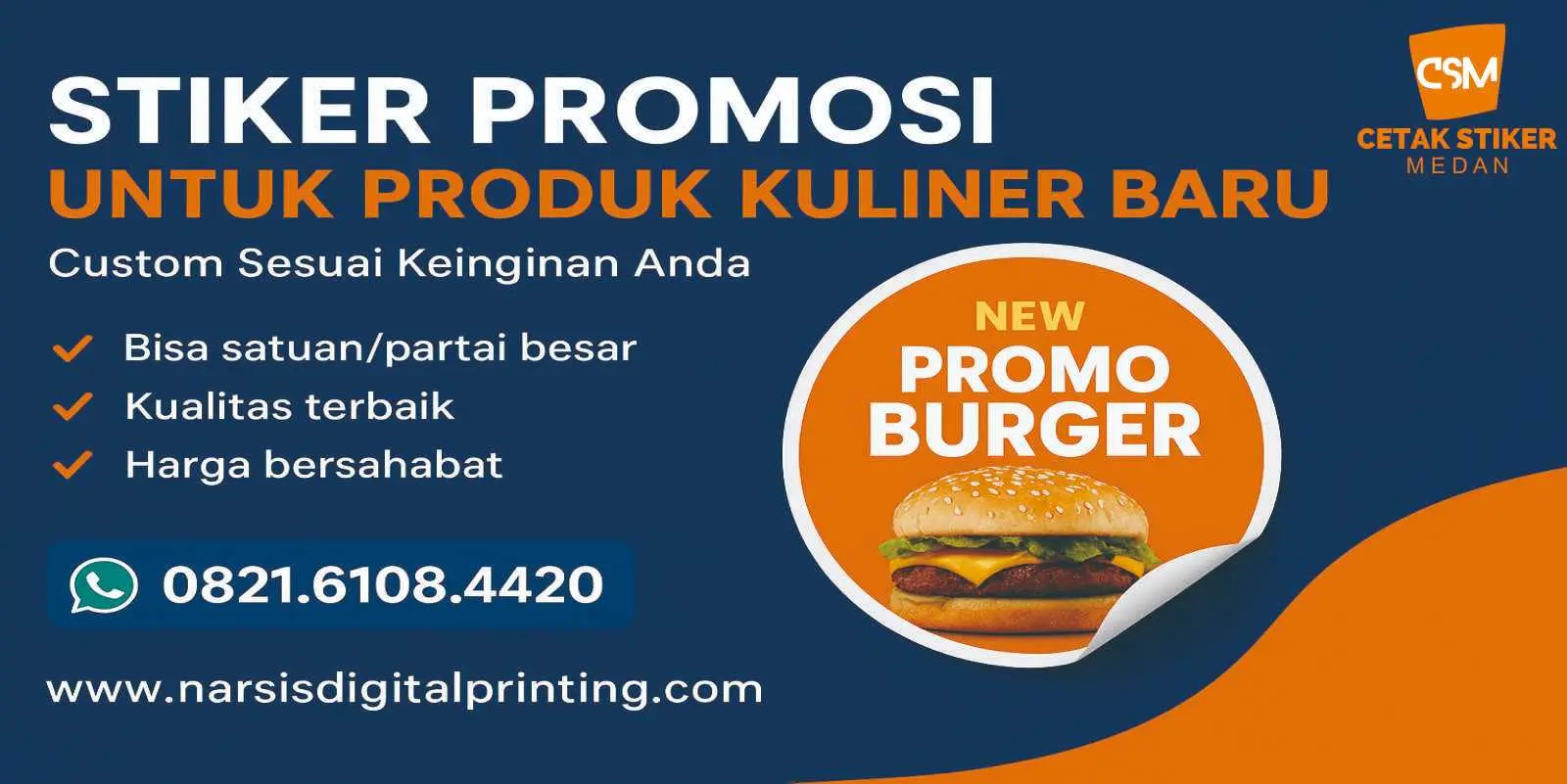 Stiker promosi untuk.
