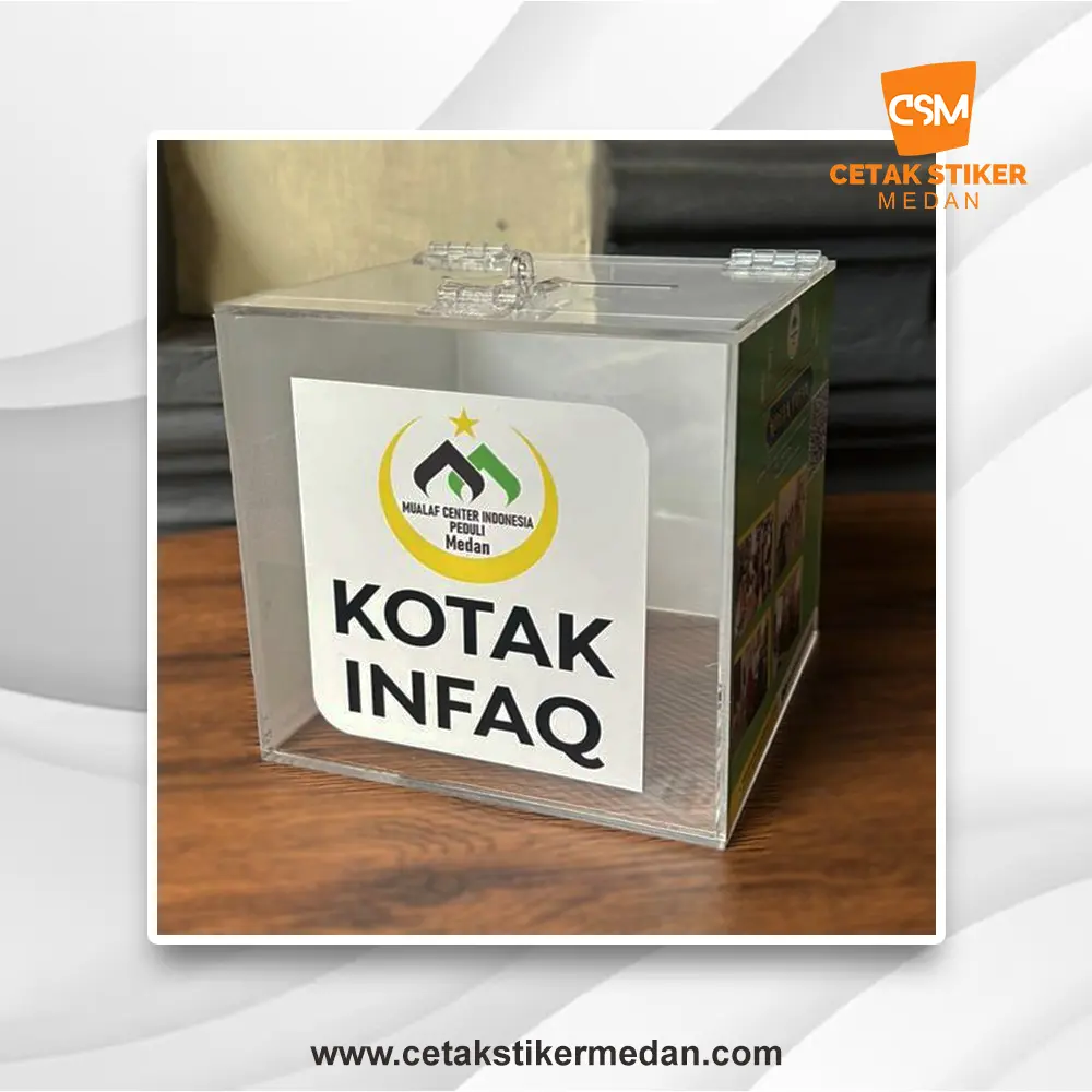 Buat Kotak Akrilik di Medan Murah & Custom Terpercaya – Kotak Donasi, Saran & Amal Berkualitas