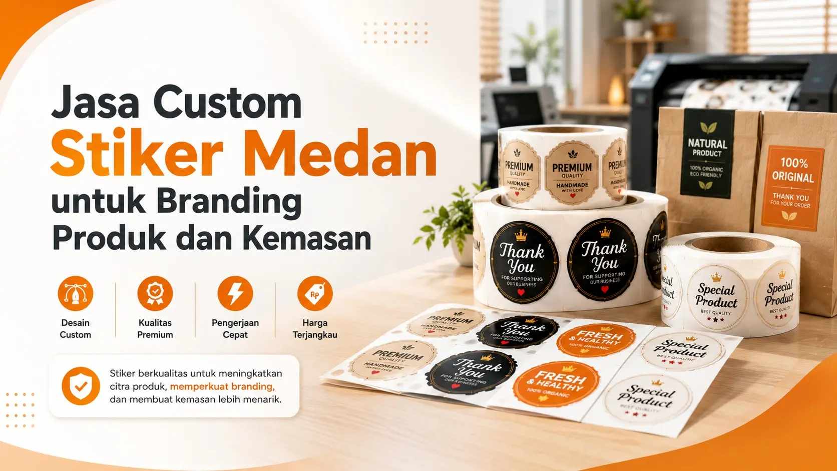 Jasa Custom Stiker Medan untuk Branding Produk dan Kemasan
