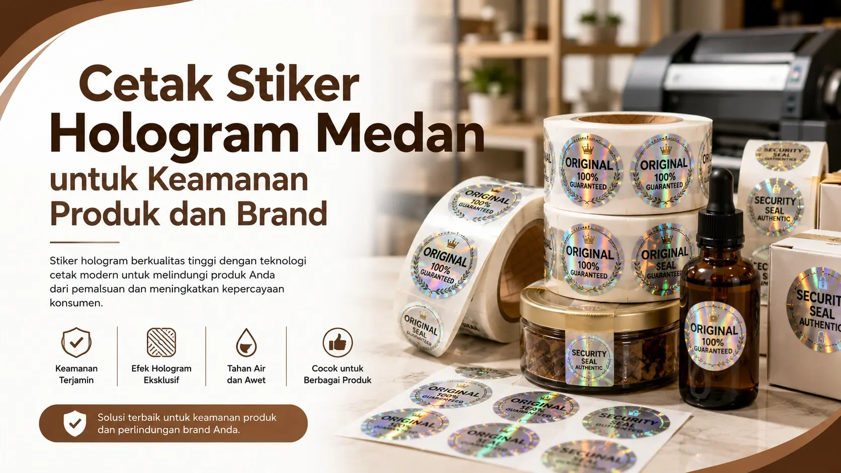 Cetak Stiker Hologram Medan untuk Keamanan Produk dan Brand