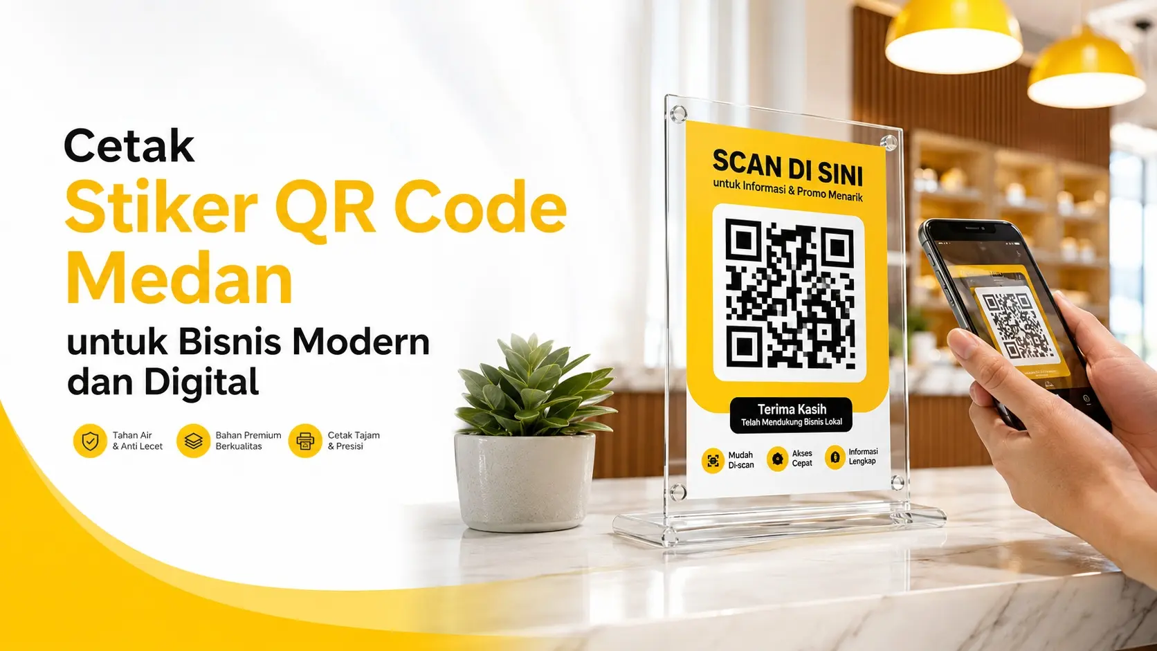 Cetak Stiker QR Code Medan untuk Bisnis Modern dan Digital