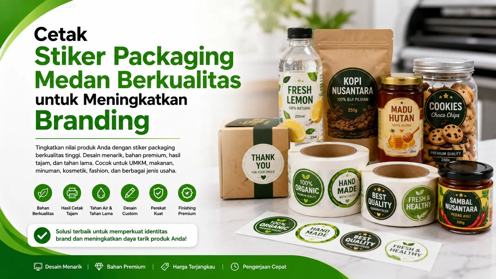 Cetak Stiker Packaging Medan Berkualitas untuk Meningkatkan Branding