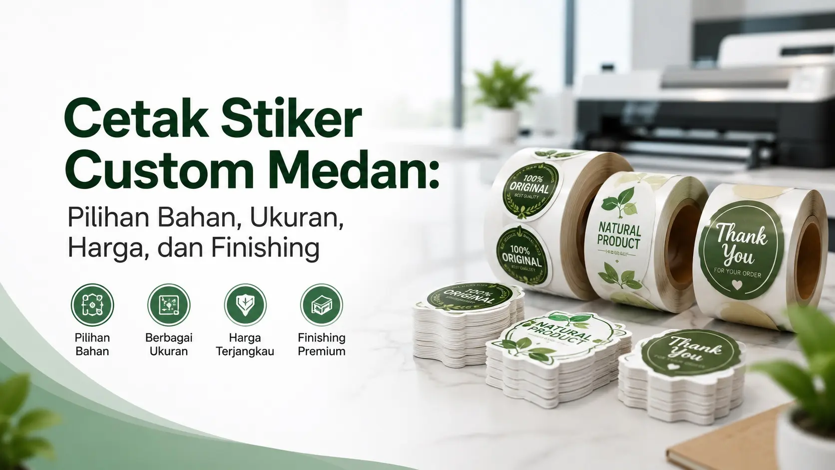 Cetak Stiker Custom Medan: Pilihan Bahan, Ukuran, Harga, dan Finishing