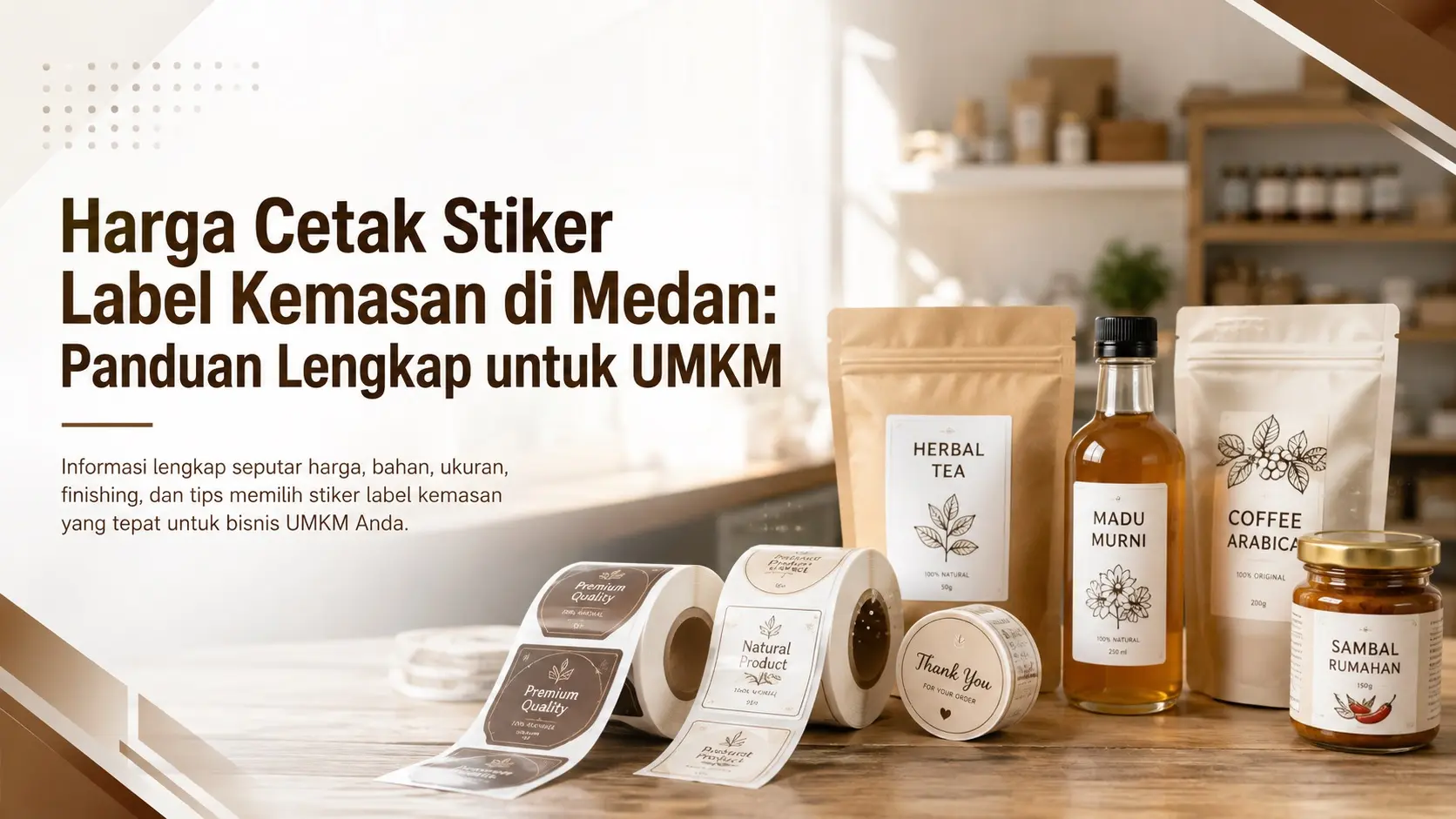 Harga Cetak Stiker Label Kemasan di Medan: Panduan Lengkap untuk UMKM