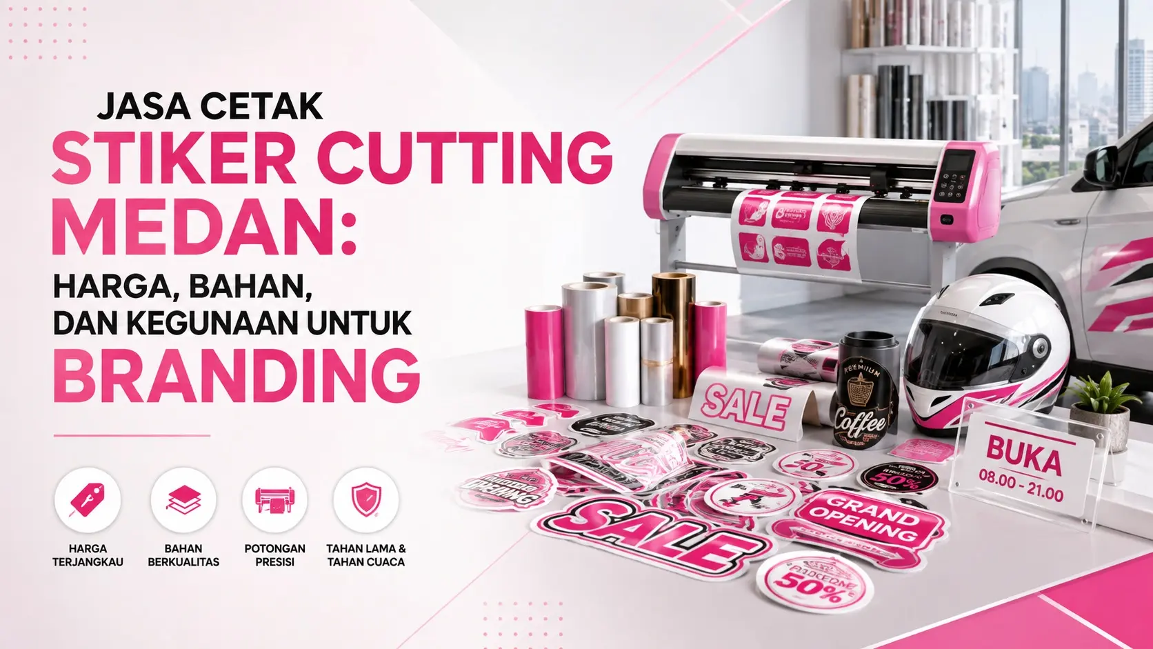 Jasa Cetak Stiker Cutting Medan: Harga, Bahan, dan Kegunaan untuk Branding
