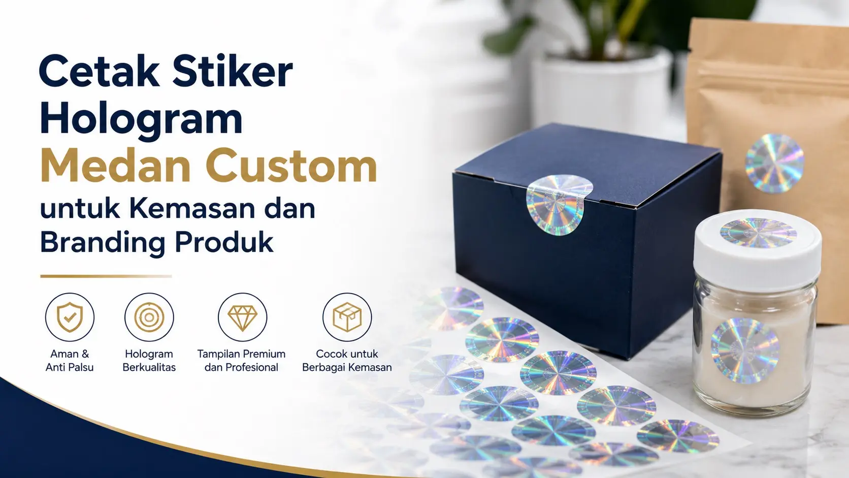 Cetak Stiker Hologram Medan Custom untuk Kemasan dan Branding Produk