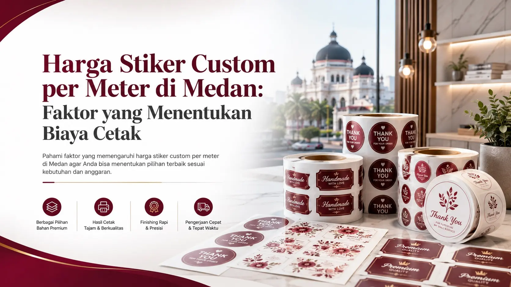 Harga Stiker Custom per Meter di Medan: Faktor yang Menentukan Biaya Cetak