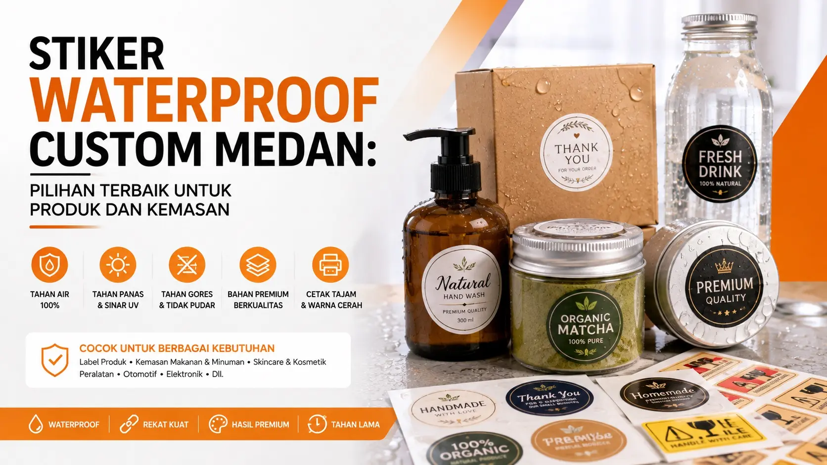 Stiker Waterproof Custom Medan: Pilihan Terbaik untuk Produk dan Kemasan