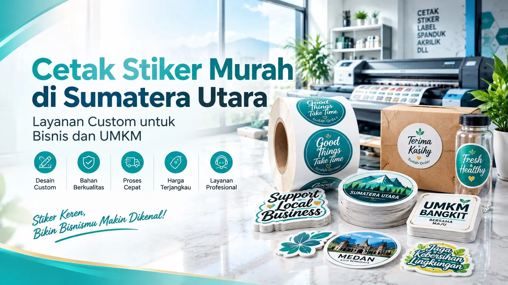 Cetak Stiker Murah di Sumatera Utara: Layanan Custom untuk Bisnis dan UMKM