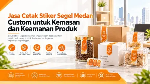 Jasa Cetak Stiker Segel Medan Custom untuk Kemasan dan Keamanan Produk
