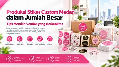 Produksi Stiker Custom Medan dalam Jumlah Besar Tips Memilih Vendor yang Berkualitas