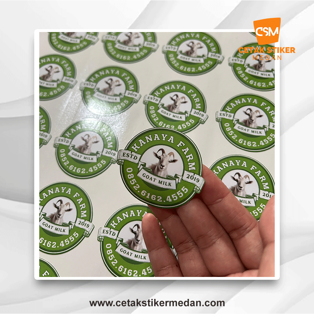 Stiker Vinyl Die Cut Label Produk